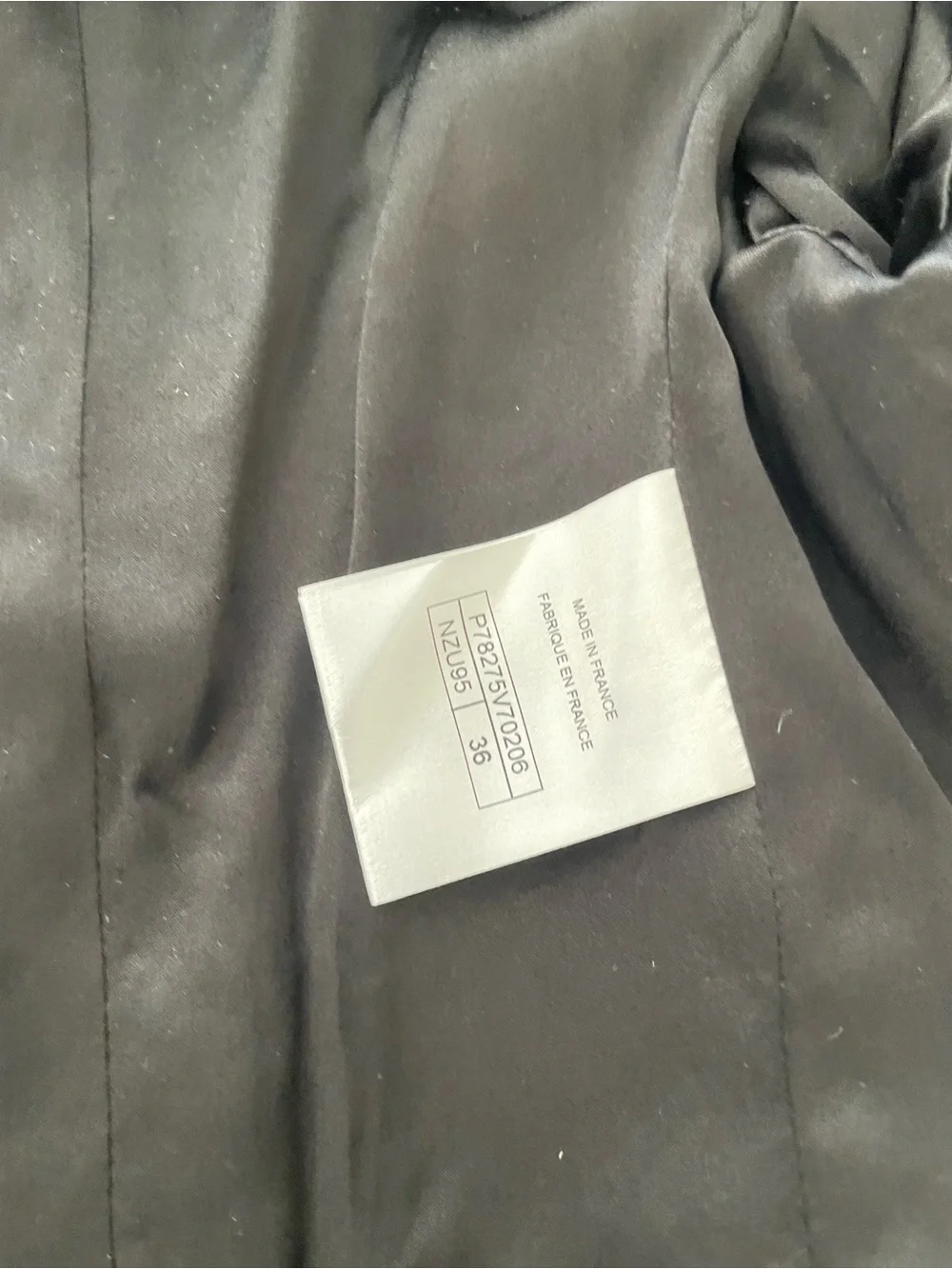 CHANEL Black and Light Blue Plaid Tweed Blazer